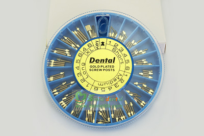 Dental Gold Plated Screw Posts cross head - DPS11